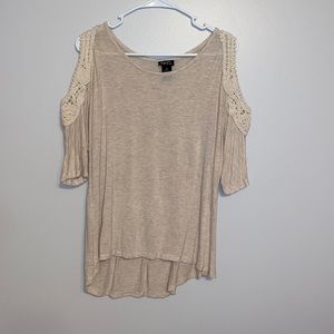 Rue 21 size medium quarter arm length off the shoulder shirt